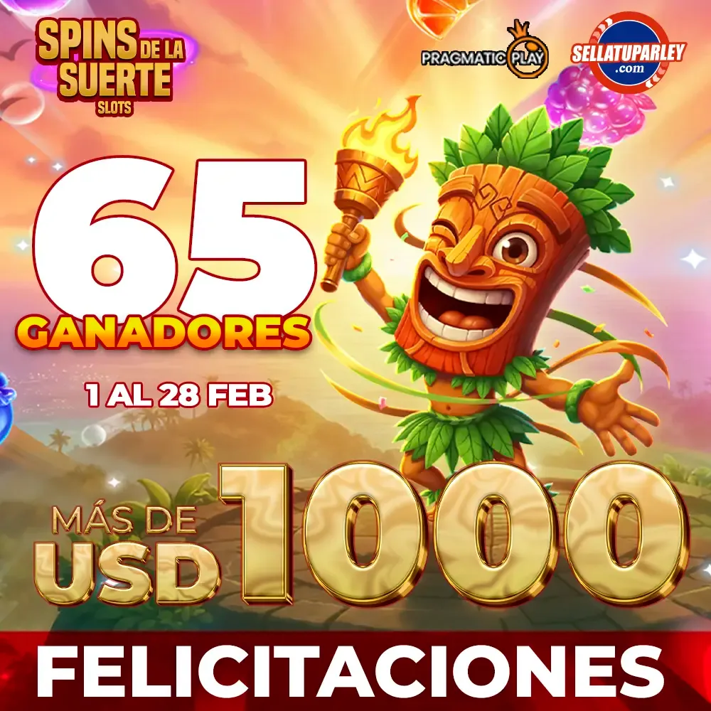 Ganadores Torneo Spins de la Suerte en slots con Pragmatic Play 